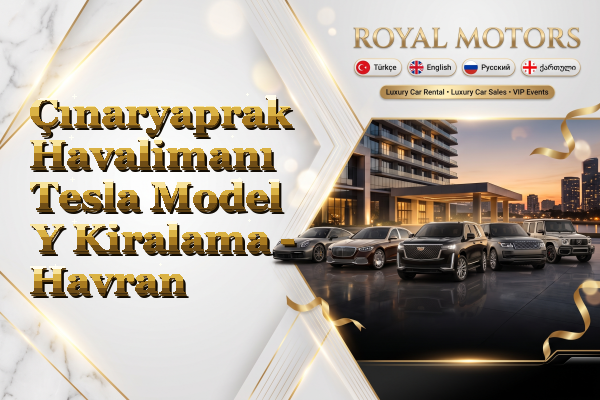 Çınaryaprak Havalimanı Tesla Model Y Kiralama - Havran
