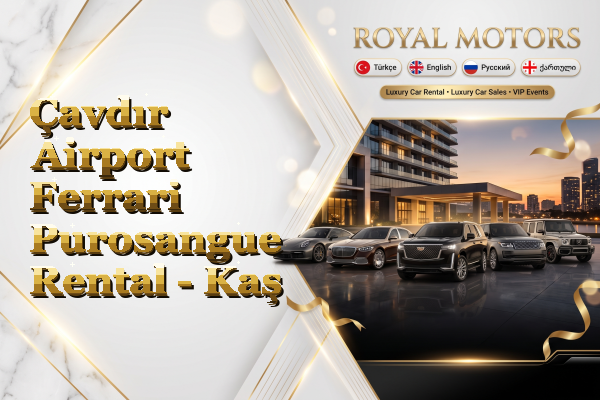 Çavdır Airport Ferrari Purosangue Rental - Kaş