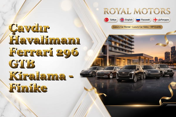 Çavdır Havalimanı Ferrari 296 GTB Kiralama - Finike