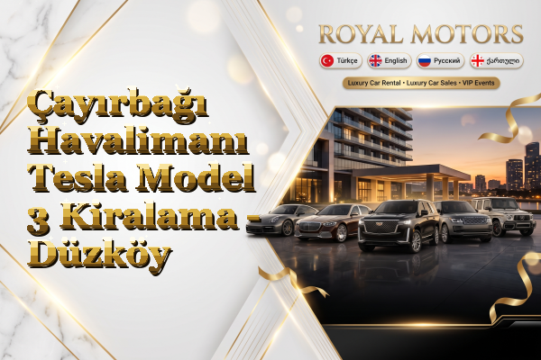 Çayırbağı Havalimanı Tesla Model 3 Kiralama - Düzköy