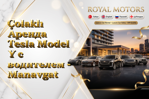 Çolaklı Аренда Tesla Model Y с водителем - Manavgat