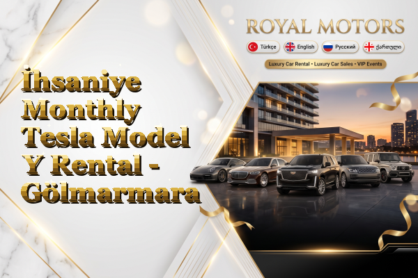 İhsaniye Monthly Tesla Model Y Rental - Gölmarmara