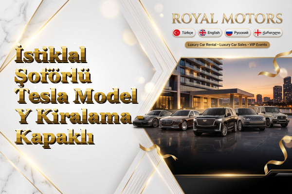 İstiklal Şoförlü Tesla Model Y Kiralama - Kapaklı