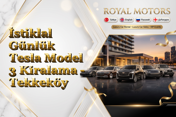 İstiklal Günlük Tesla Model 3 Kiralama - Tekkeköy
