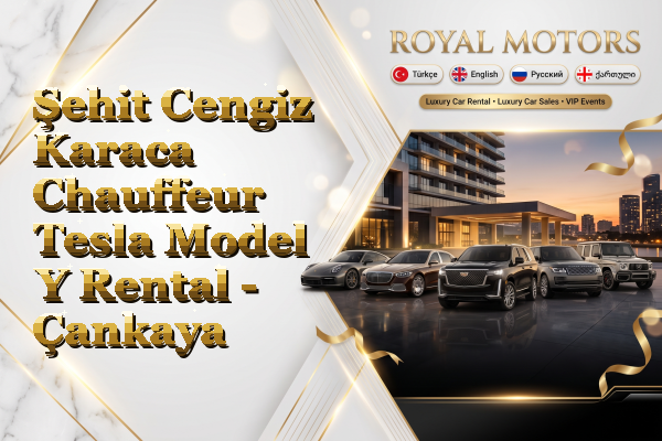 Şehit Cengiz Karaca Chauffeur Tesla Model Y Rental - Çankaya