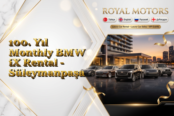 100. Yıl Monthly BMW iX Rental - Süleymanpaşa