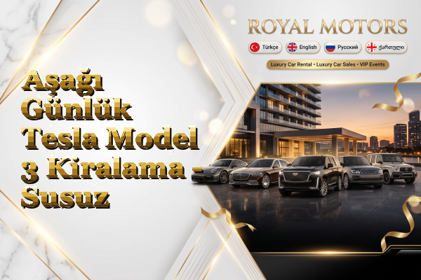 Aşağı Günlük Tesla Model 3 Kiralama - Susuz