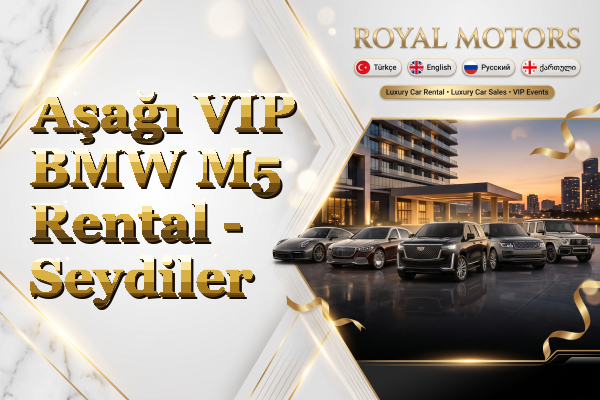 Aşağı VIP BMW M5 Rental - Seydiler