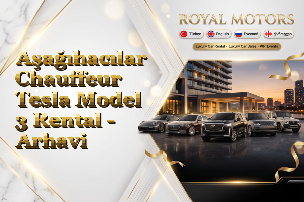 Aşağıhacılar Chauffeur Tesla Model 3 Rental - Arhavi