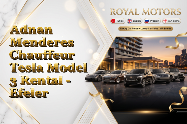 Adnan Menderes Chauffeur Tesla Model 3 Rental - Efeler