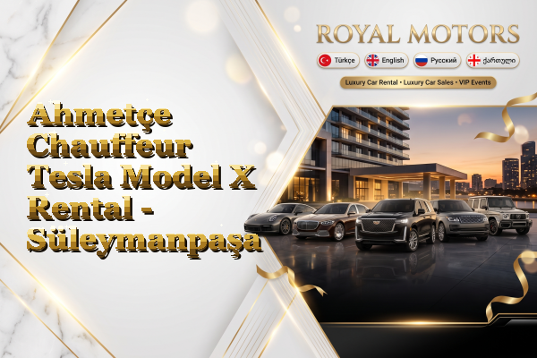 Ahmetçe Chauffeur Tesla Model X Rental - Süleymanpaşa