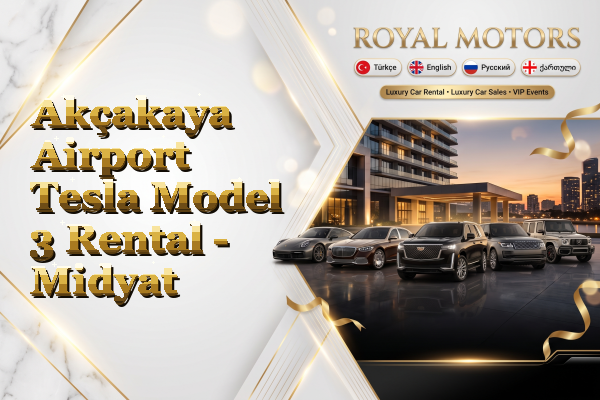 Akçakaya Airport Tesla Model 3 Rental - Midyat