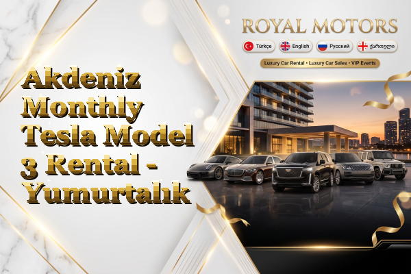 Akdeniz Monthly Tesla Model 3 Rental - Yumurtalık