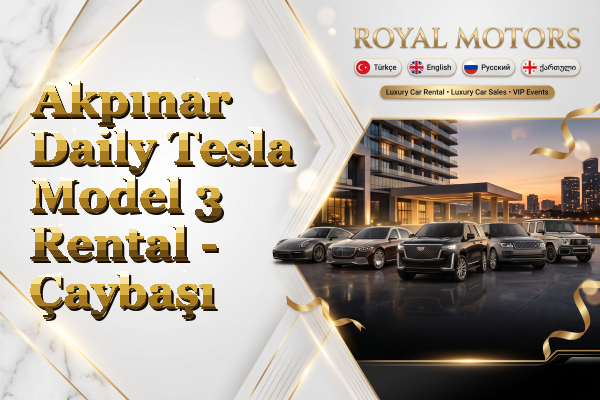 Akpınar Daily Tesla Model 3 Rental - Çaybaşı