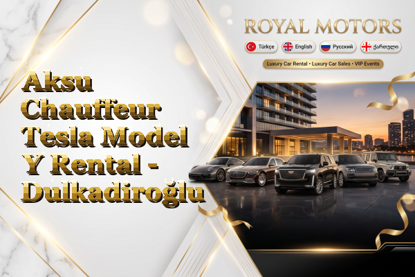 Aksu Chauffeur Tesla Model Y Rental - Dulkadiroğlu