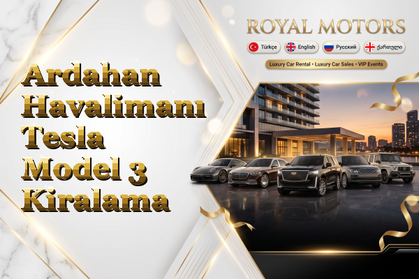 Ardahan Havalimanı Tesla Model 3 Kiralama