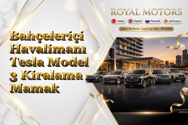 Bahçeleriçi Havalimanı Tesla Model 3 Kiralama - Mamak