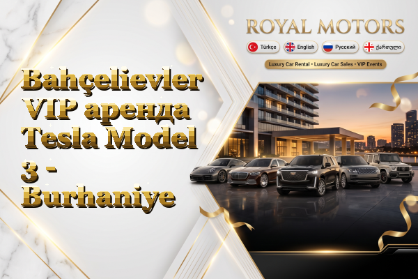 Bahçelievler VIP аренда Tesla Model 3 - Burhaniye