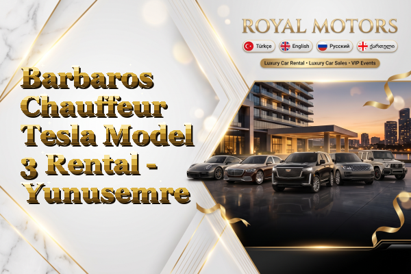 Barbaros Chauffeur Tesla Model 3 Rental - Yunusemre