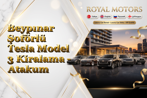 Beypınar Şoförlü Tesla Model 3 Kiralama - Atakum