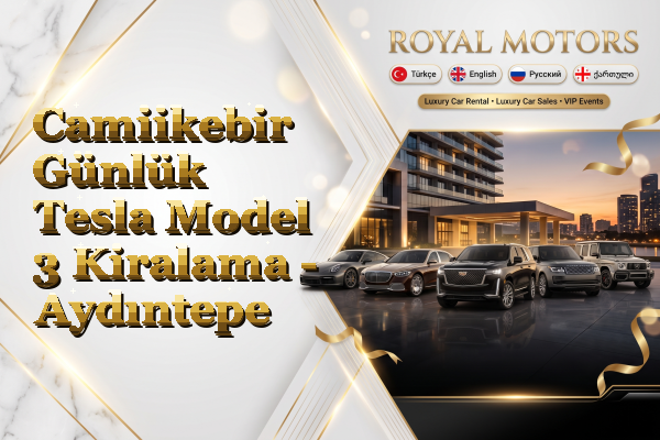 Camiikebir Günlük Tesla Model 3 Kiralama - Aydıntepe