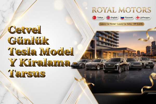 Cetvel Günlük Tesla Model Y Kiralama - Tarsus