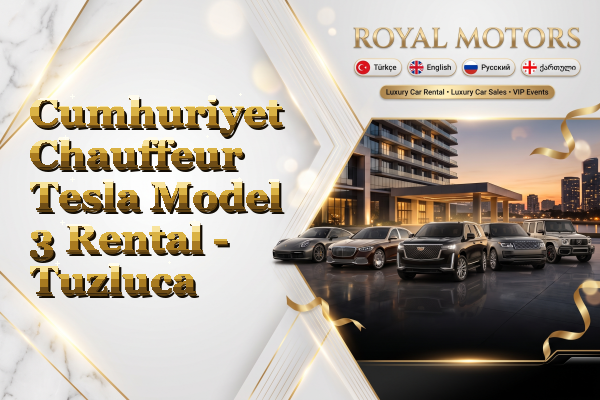 Cumhuriyet Chauffeur Tesla Model 3 Rental - Tuzluca
