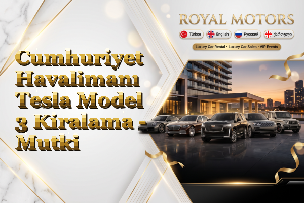 Cumhuriyet Havalimanı Tesla Model 3 Kiralama - Mutki