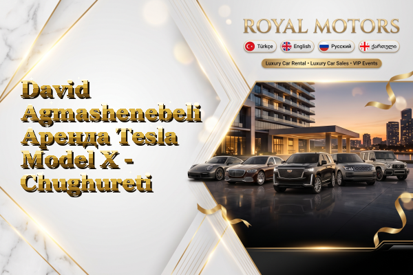 David Agmashenebeli Аренда Tesla Model X - Chughureti