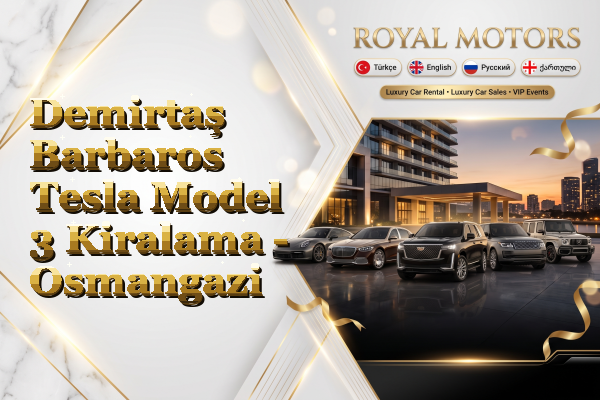 Demirtaş Barbaros Tesla Model 3 Kiralama - Osmangazi