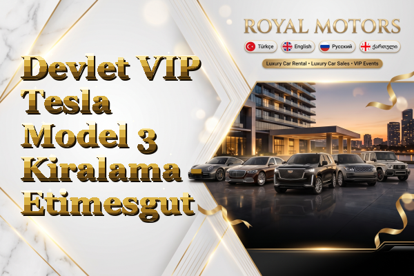 Devlet VIP Tesla Model 3 Kiralama - Etimesgut