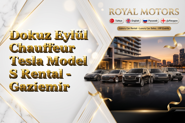 Dokuz Eylül Chauffeur Tesla Model S Rental - Gaziemir