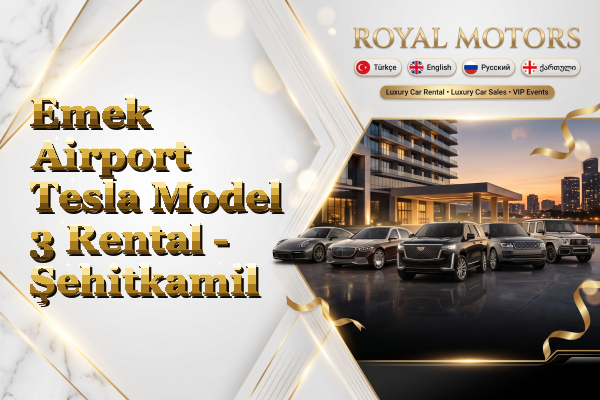 Emek Airport Tesla Model 3 Rental - Şehitkamil
