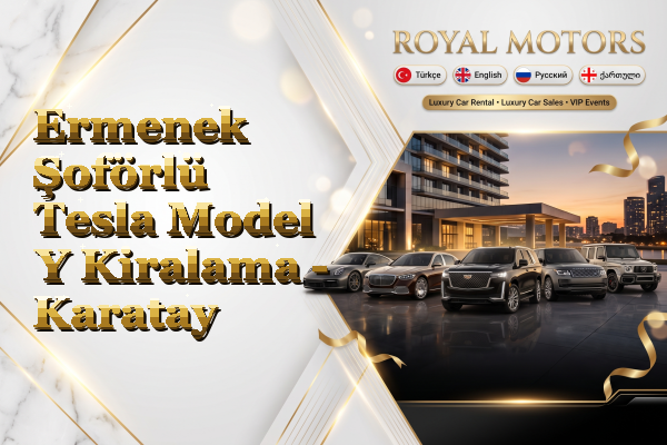 Ermenek Şoförlü Tesla Model Y Kiralama - Karatay
