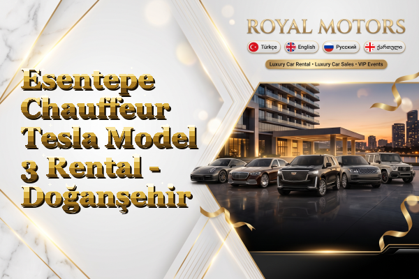 Esentepe Chauffeur Tesla Model 3 Rental - Doğanşehir