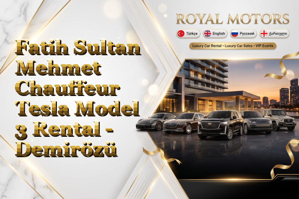 Fatih Sultan Mehmet Chauffeur Tesla Model 3 Rental - Demirözü
