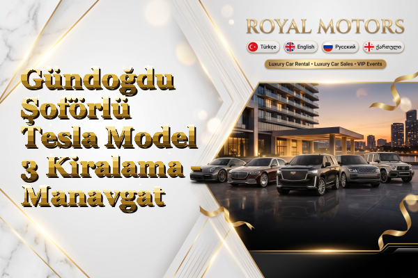 Gündoğdu Şoförlü Tesla Model 3 Kiralama - Manavgat