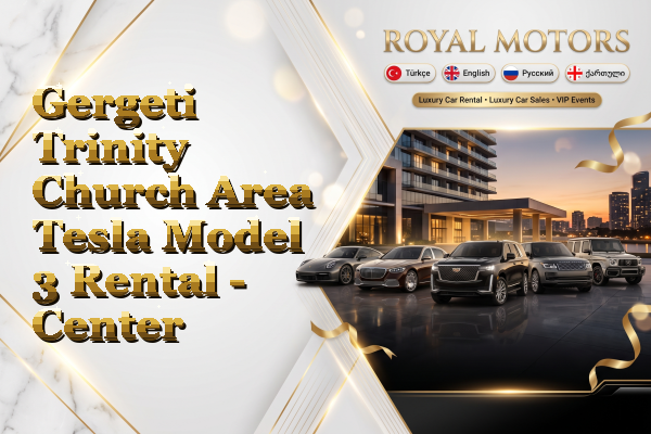 Gergeti Trinity Church Area Tesla Model 3 Rental - Center