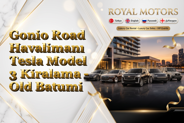 Gonio Road Havalimanı Tesla Model 3 Kiralama - Old Batumi