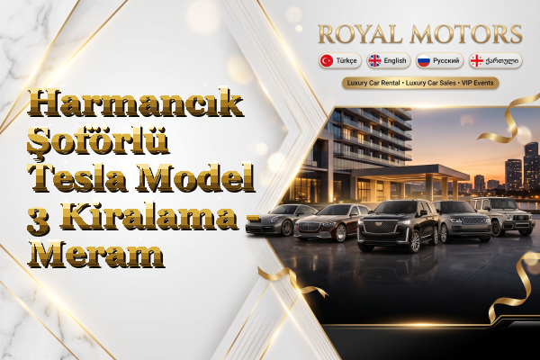 Harmancık Şoförlü Tesla Model 3 Kiralama - Meram