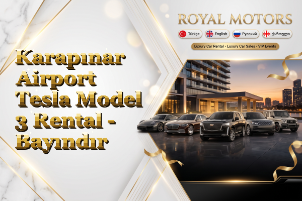 Karapınar Airport Tesla Model 3 Rental - Bayındır