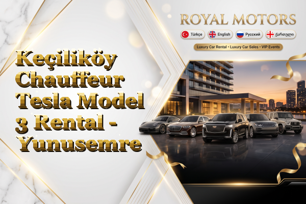 Keçiliköy Chauffeur Tesla Model 3 Rental - Yunusemre
