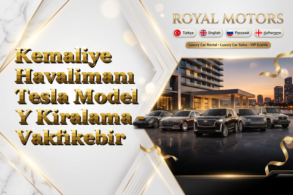 Kemaliye Havalimanı Tesla Model Y Kiralama - Vakfıkebir
