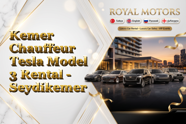 Kemer Chauffeur Tesla Model 3 Rental - Seydikemer