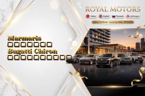 Marmaris მძღოლით Bugatti Chiron გაქირავება