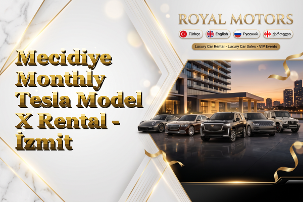 Mecidiye Monthly Tesla Model X Rental - İzmit