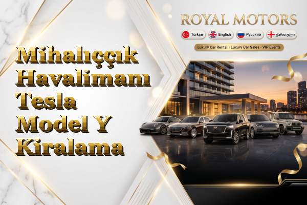Mihalıççık Havalimanı Tesla Model Y Kiralama