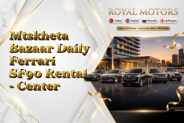 Mtskheta Bazaar Daily Ferrari SF90 Rental - Center