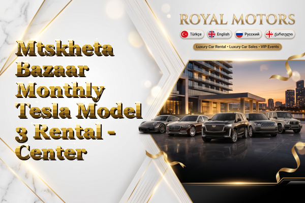 Mtskheta Bazaar Monthly Tesla Model 3 Rental - Center
