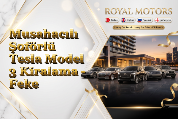 Musahacılı Şoförlü Tesla Model 3 Kiralama - Feke